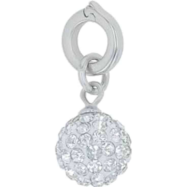 Amor Charm 925 Sterling Silber Damen Charms mit Kristallglas, 1,9 cm, Weiß, Geschenkbox, 2038484 – Bild 5