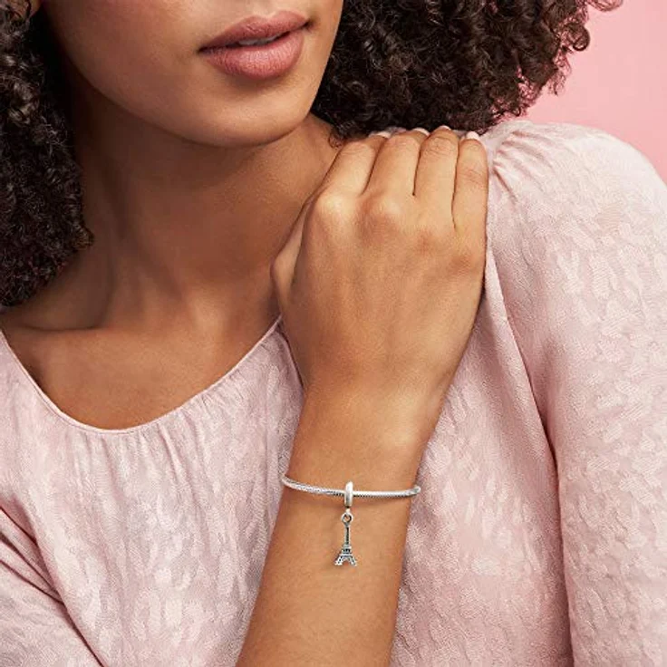 PANDORA Silber Charm Eifelturm Paris 791082, 925er Sterling Silber, teilweise geschwärzt – Bild 2