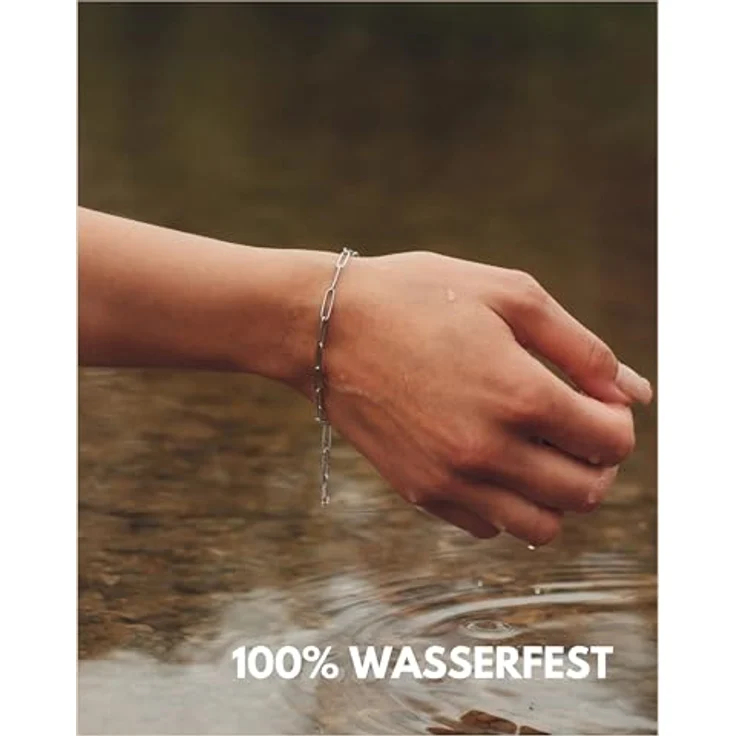 GD GOOD.designs Gliederarmband Silber für Damen - Wasserfest - Größenverstellbare Armkette aus Edelstahl – Bild 4