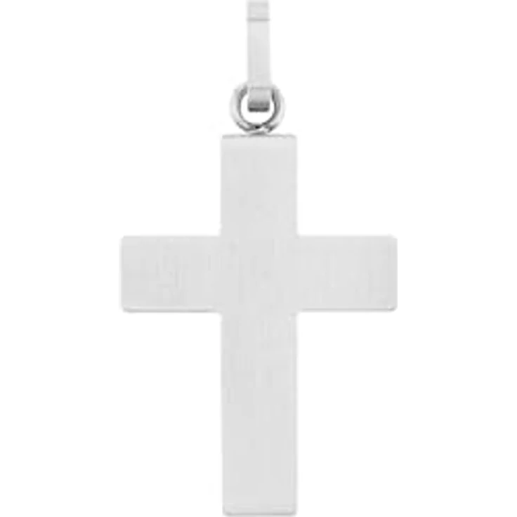 Amor Motivanhänger für Herren mit Kreuz-Motiv, Edelstahl, Tigerauge, 4,1 cm, Braun, in Schmuck Geschenk Box – Bild 3