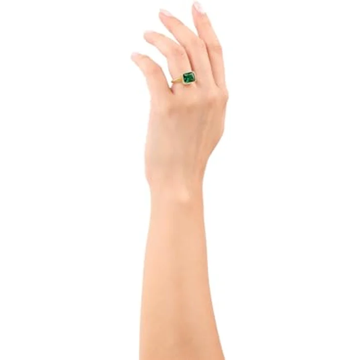 s.Oliver Solitär Ring 925 Sterling Silber Damenring mit Zirkonia (synth.), Gold, in Schmuck Geschenk Box, 2036890 – Bild 3
