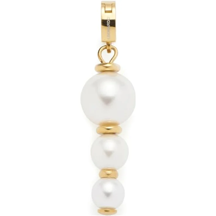 JEWELS BY LEONARDO Anhänger Clip & Mix Boa, Ketten-Anhänger aus goldfarbenem Edelstahl mit Imitationsperlen und goldfarbenen Plättchen, Schmuck Geschenk für Frauen, 024424 – Bild 1