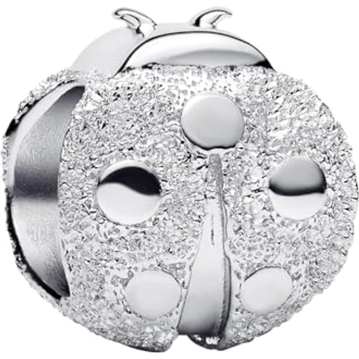 PANDORA Silber Charm Marienkäfer Mini matt, Bead mit tierischem Motiv – Bild 1