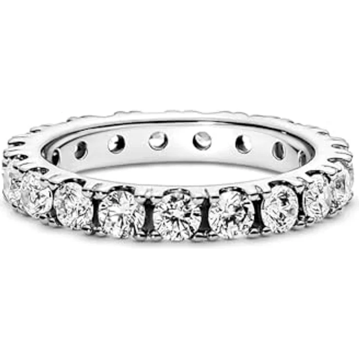 PANDORA Ring Timeless "funkelnde Reihe", Ewigkeits-Ring aus Sterling-Silber mit Zirkonia, Größe 52 – Bild 2