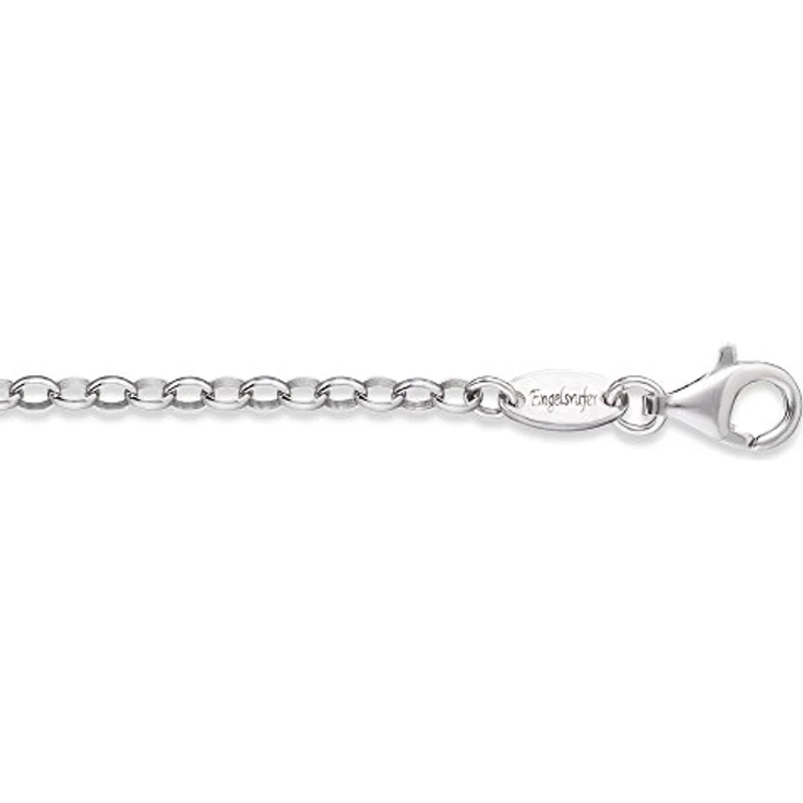 Engelsrufer Damen Halskette Ankerkette 925er Sterlingsilber, 2,85 mm Stärke, 50 cm Länge, Karabinerverschluss, nickelfrei, ERN-50-A – Bild 2