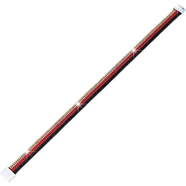 Morella Damen Armband Deutschland Fan, Glitzer Wickelarmband in Schwarz-Rot-Gold, 38 cm – Bild 4