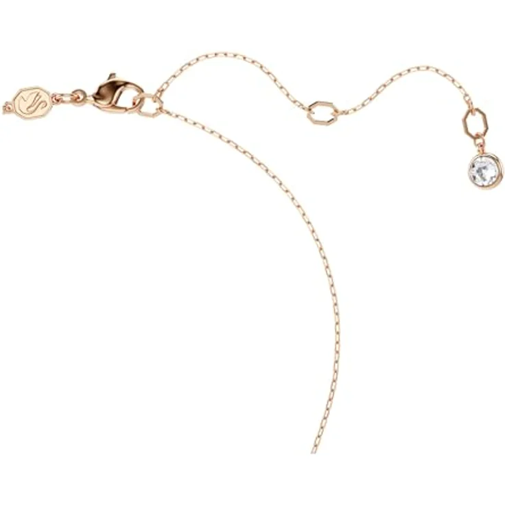 Swarovski Sublima Halskette, Rosé Vergoldete Damenhalskette mit Mondanhänger und Strahlenden Swarovski Kristallen – Bild 3