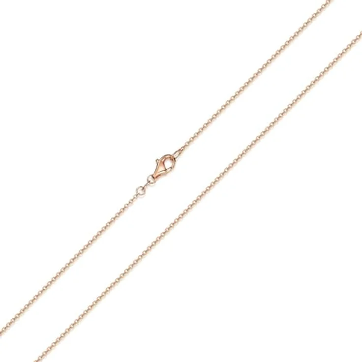 MATERIA Rosegold Ankerkette 925 Sterling Silber, 1,2mm, 40cm, langlebig und wasserfest, Karabinerverschluss – Bild 3
