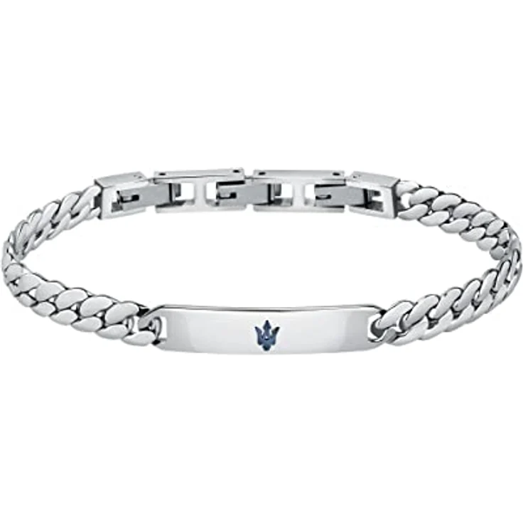 Maserati Jewels Herren Armband, aus blauem IP-Stahl mit Clipverschluss, 22 cm - JM222AVD05 – Bild 1