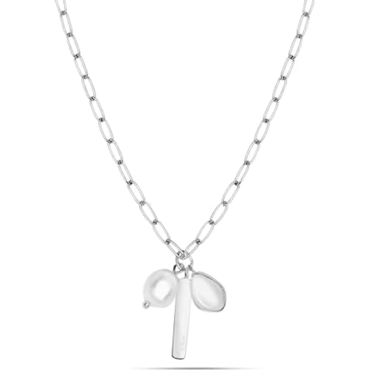 s.Oliver Necklace - Elegante Gliederkette aus poliertem Edelstahl - Silber - 47 cm - wasserfest & hautfreundlich – Bild 1