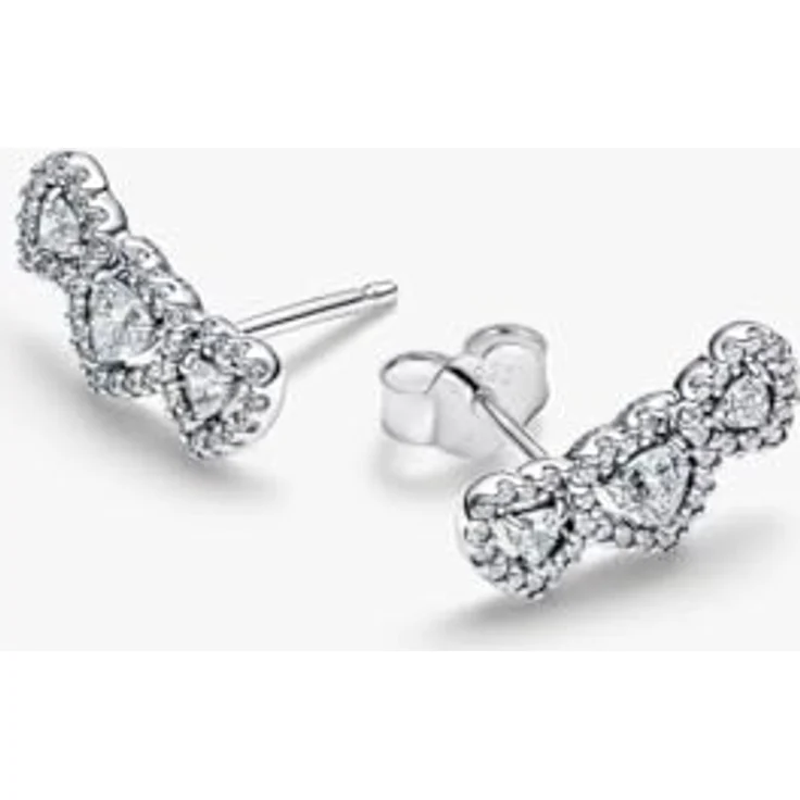 PANDORA Timeless 294411C01, dreifache Halo-Ohrringe aus Sterlingsilber – Bild 3