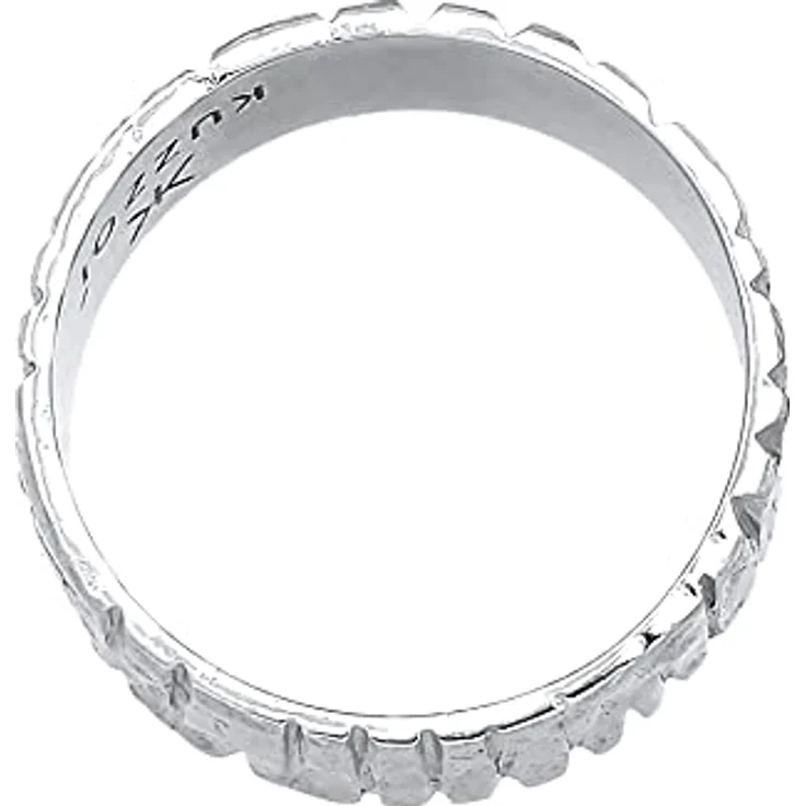 Kuzzoi Herrenring Bandring massiv (9 mm) in 925 Sterling Silber, gehämmert, Ringgröße 62 – Bild 3
