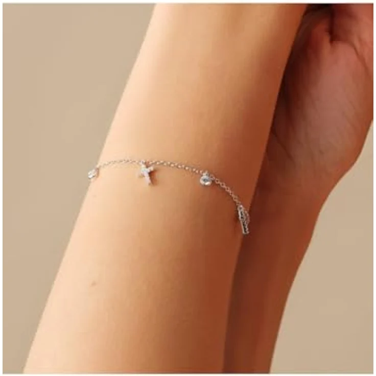 FAVS Damen-Armband 925er Silber mit 2 Zirkonia, 16 cm + 3 cm Verlängerung, One Size 88385811 – Bild 4