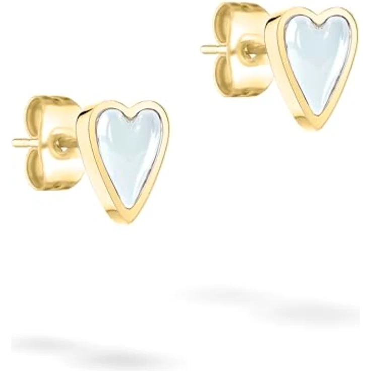 Liebeskind Berlin Damen Ohrringe LJ-1705-E-09, Edelstahl IP Gold, 0,9 cm mit Steckverschluss – Bild 4