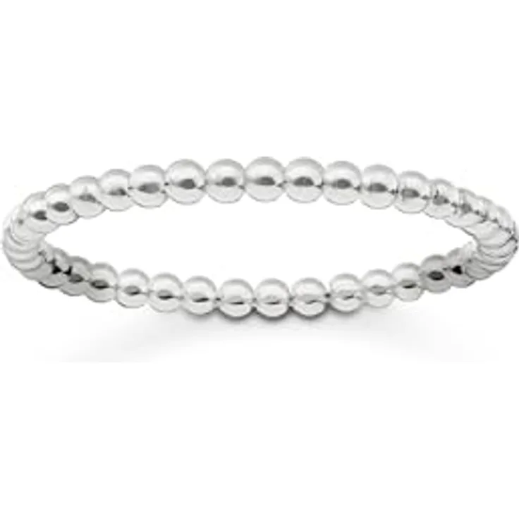 THOMAS SABO Ring aus recyceltem 925 Sterling Silber, Größe 54, TR2122-001-12-54, Damenring mit funkelndem Design