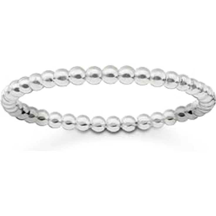 THOMAS SABO Ring aus recyceltem 925 Sterling Silber, Größe 54, TR2122-001-12-54, Damenring mit funkelndem Design