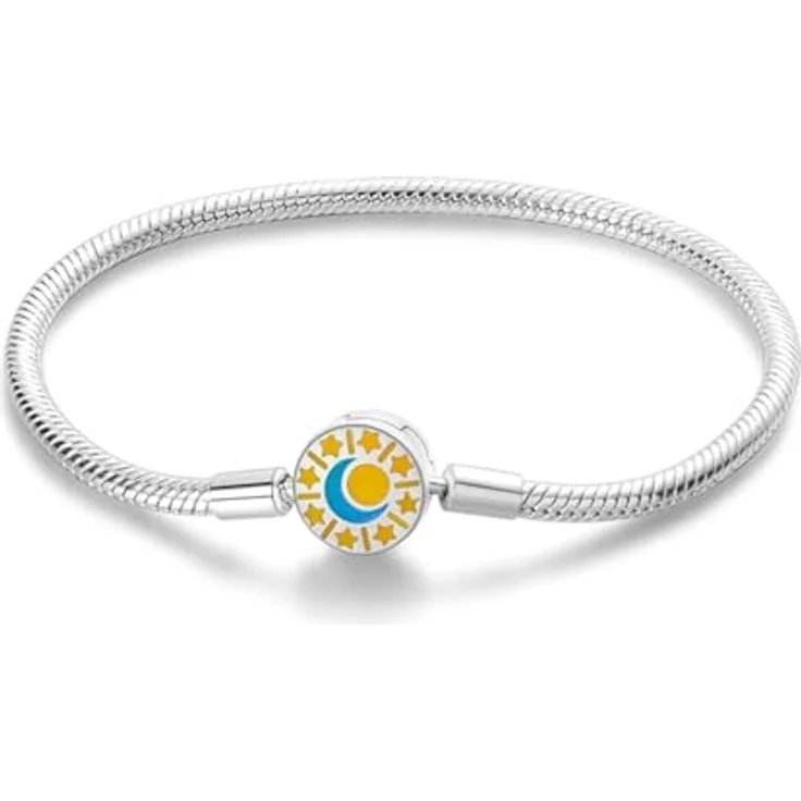 TINSLO Damen Armband 925 Sterling Silber, Herzverschluss Schlangen Gliederarmband für empfindliche Haut, Geschenk für Frauen und Mädchen – Bild 1