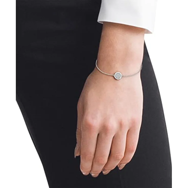 BOSS Jewelry MEDALLION Gliederarmband für Damen aus Edelstahl mit Kristallen, 16 cm Innenumfang – Bild 3