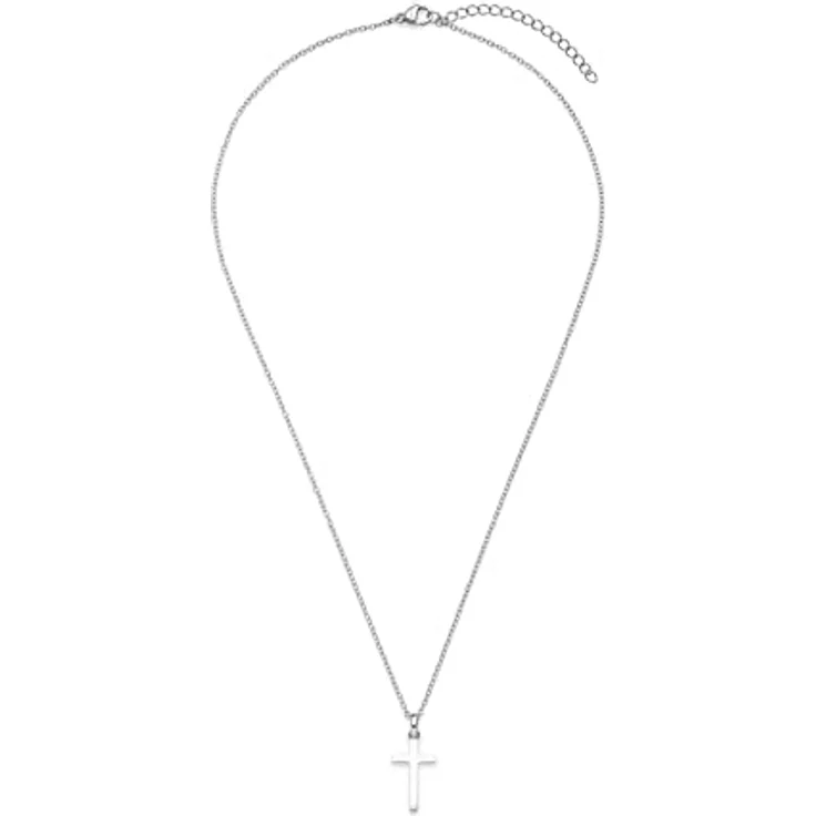s.Oliver Necklace - Elegante Ankerkette aus poliertem Edelstahl, Silber, 50 cm, wasserfest & hautfreundlich – Bild 3