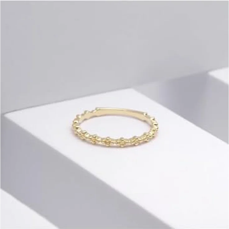 CHRIST Damen-Damenring 585er Gelbgold im filigranen Kugeldesign, glänzend poliert – Bild 2