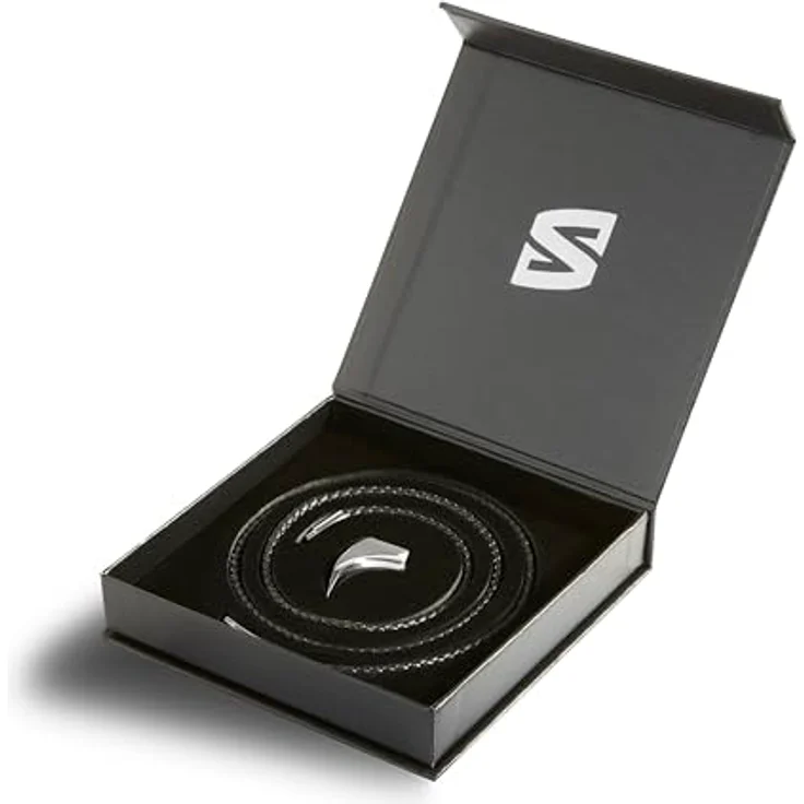 SERASAR Herren Lederkette mit Anhänger, 50cm Silber Lederband, Echtleder Schmuck mit Geschenkbox für Männer – Bild 2