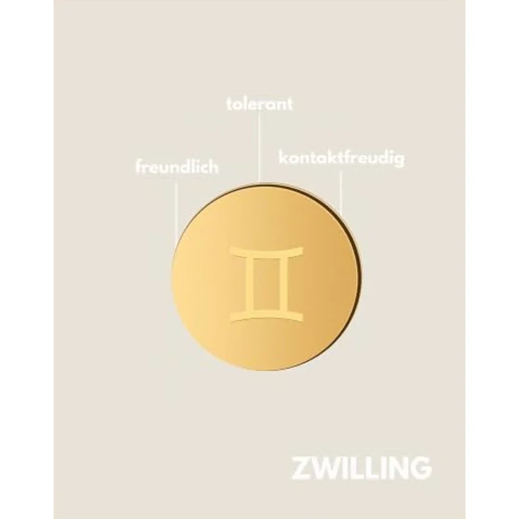 GD GOOD.designs Sternzeichen Kette Gold 18 Karat, wasserfest, vergoldete Edelstahl Halskette mit Horoskop Anhänger, individuell verstellbar für Damen – Bild 2