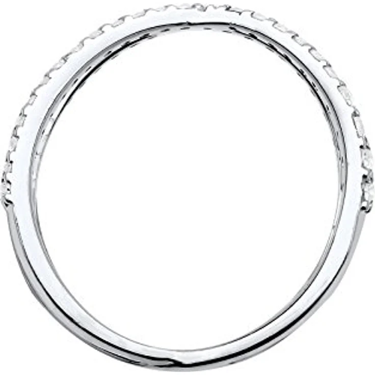 Elli Damenring Wickel X, 925 Sterling Silber mit Zirkonia Kristallen, handgefertigt – Bild 3