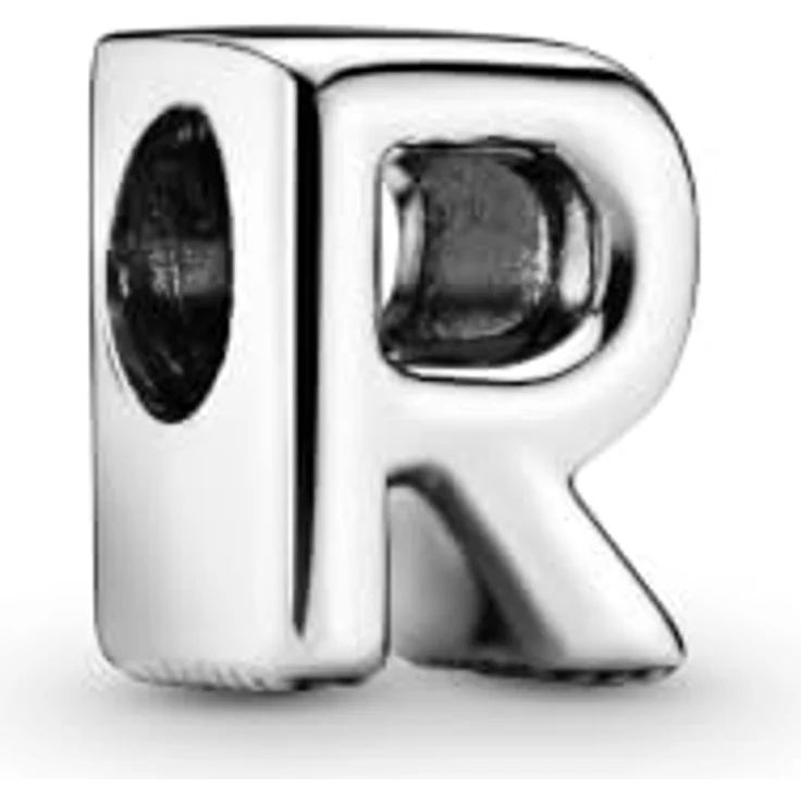 Pandora 797472 Charm Buchstabe R, Bead aus 925/- Sterlingsilber mit Herzen, geschwärzt, Größe 9 x 10 mm – Bild 2