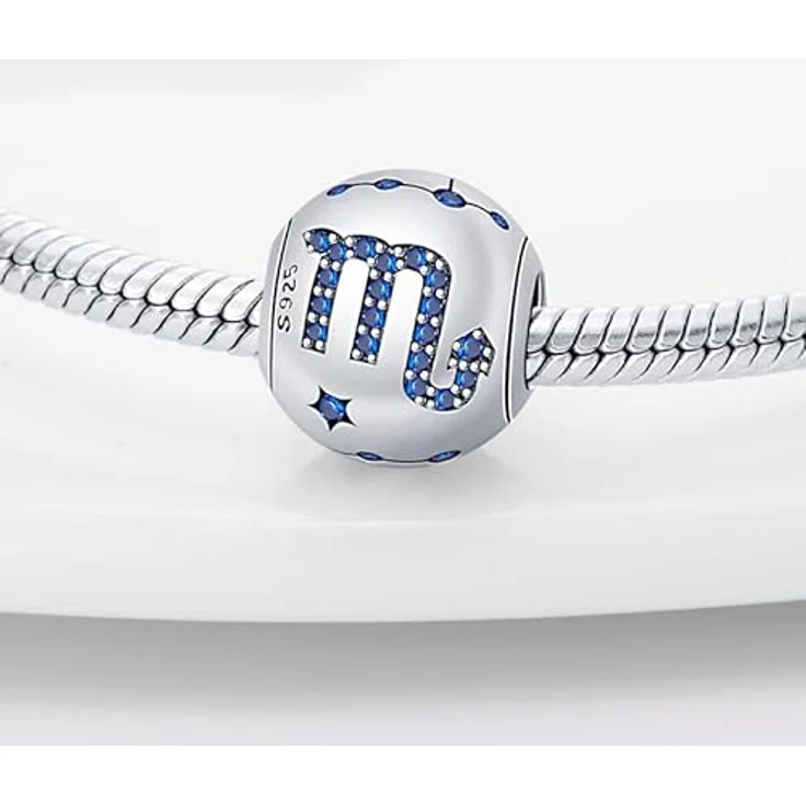 Pandach Damen Charm Anhänger Sternzeichen aus 925 Sterling Silber, 12 Sternbilder Charms Beads für Pandora Armband und Halskette – Bild 2
