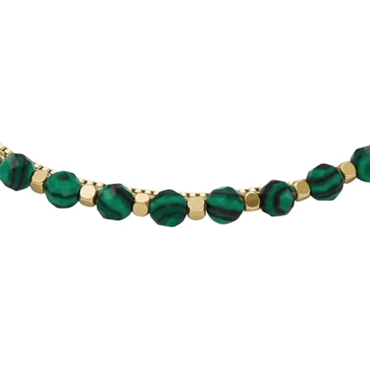 Fossil Damenarmband aus Edelstahl, Dunkelgrün, mit Karabiner- oder Schieberverschluss, 165mm+35mm länge – Bild 4