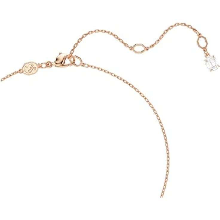 Swarovski Hyperbola-Anhänger 5689788, Kettenanhänger mit Zirkonia in roségoldfarbenem Design, 38-45 cm verstellbar, weißer Knoten – Bild 3