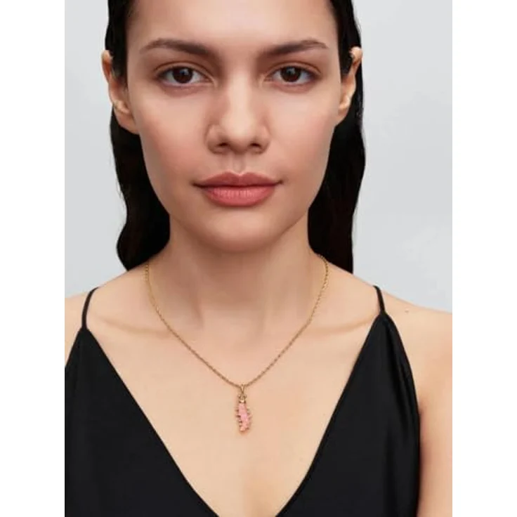 PANDORA Charm Raupe Rosa Anhänger, 14 Karat Vergoldung mit Muranoglas und Cubic Zirkonia, Gravur "The best is yet to come", kompatibel mit Moments, 764489C01 – Bild 4