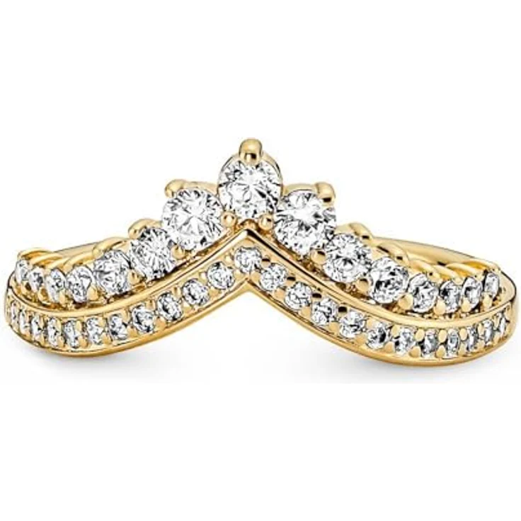 PANDORA SHINE Ring Timeless "Prinzessinnen Wünsche", 14k gelbvergoldet, Zirkonia, Größe 48 – Bild 3