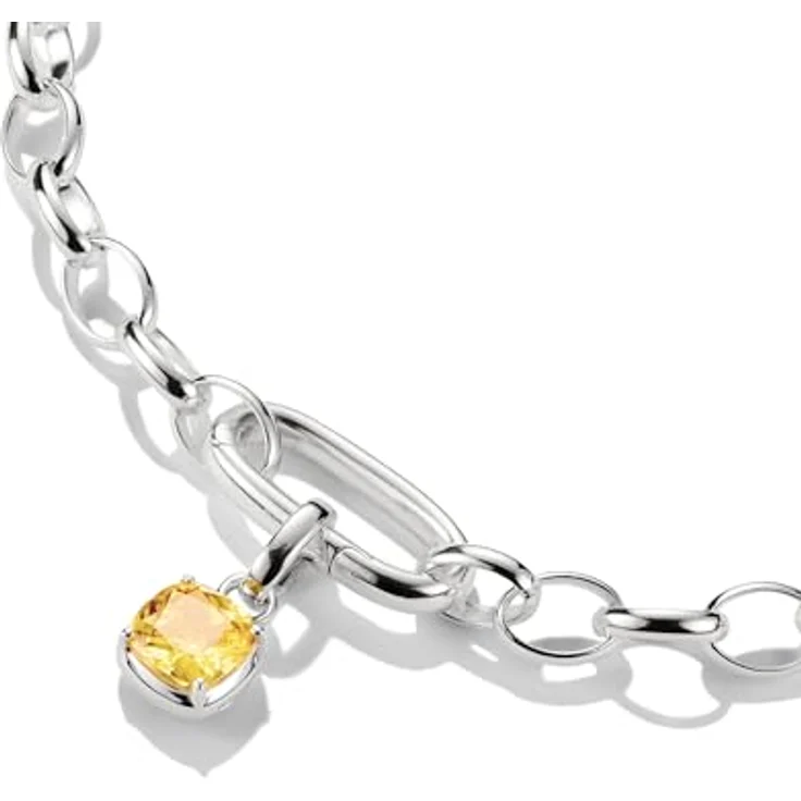 THOMAS SABO Connect Charm Pendant Birthstone Collection, 925er Sterling Silber mit Geburtsmonat-November Gravur – Bild 2