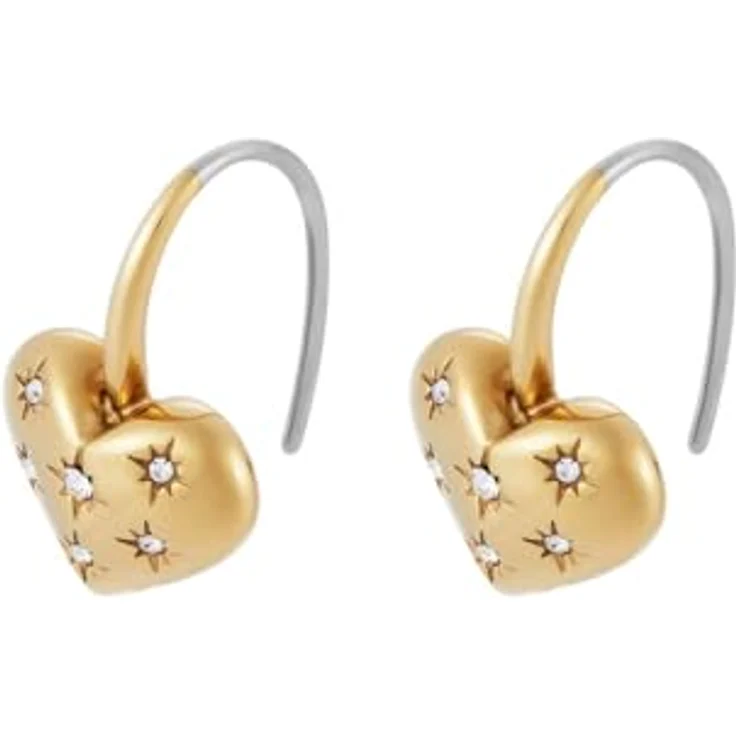 Fossil Sadie Damen Ohrringe aus Edelstahl und Halbedelstein, Gelbgold mit Ohrhaken – Bild 4