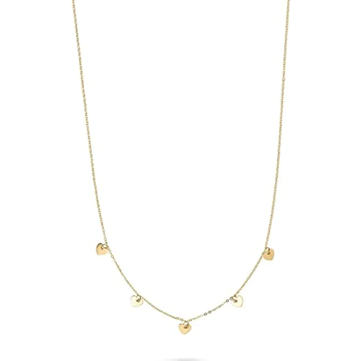 CHRIST Damen-Halskette 375er Gelbgold, 45 cm mit Verlängerung, schlichtes Collier in edlem Design