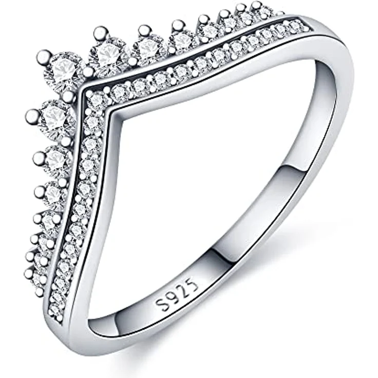 KUNSIR 925 Sterling Silber Liebesknoten Ring für Damen, mit Zirkonia, Retro-Vintage Design, gefederter gekreuzter Ring – Bild 1
