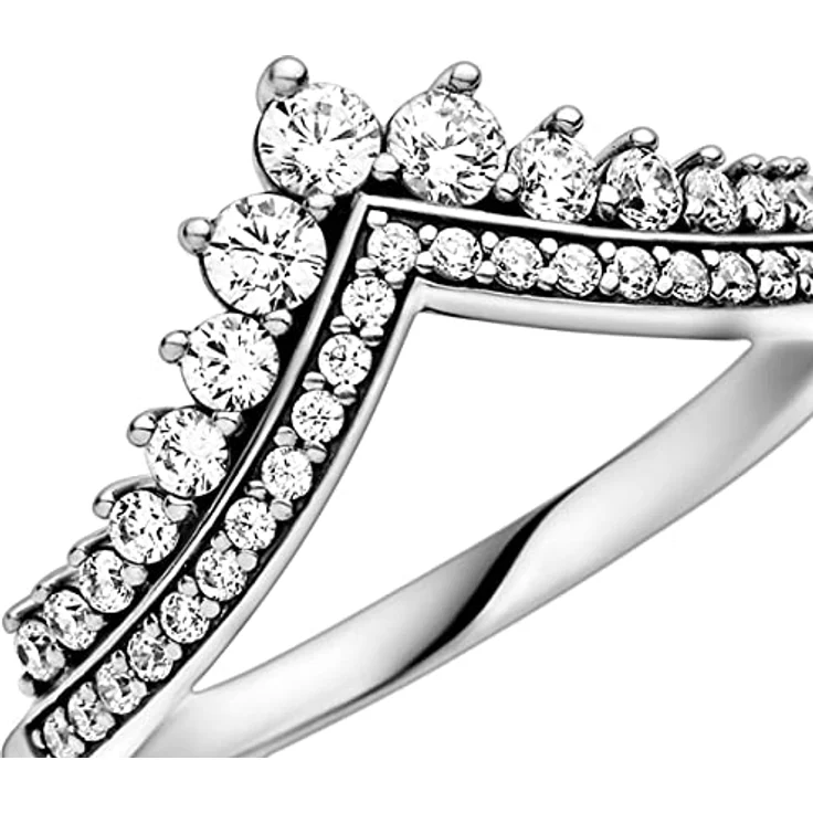PANDORA Damen-Motivring Princess Wish, 925 Sterlingsilber, Größe 52 (16.6), verziert mit Zirkonia Steinchen – Bild 4