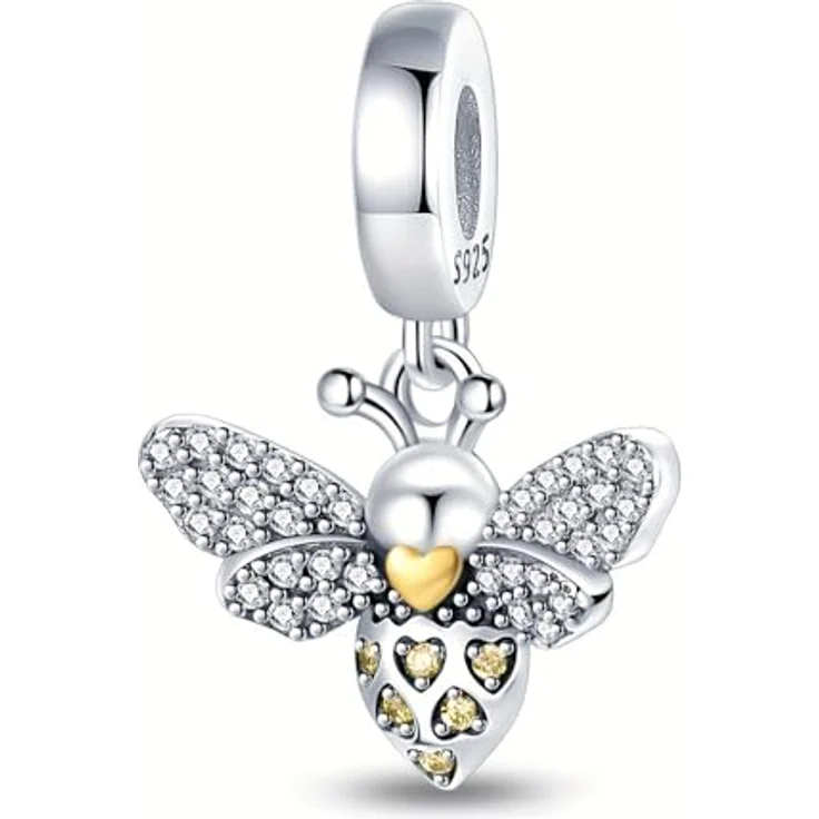 ChenYuTe 925 Sterling Silber Charms, Dangle Anhänger mit 5A-Zirkonia, kompatibel mit Pandora und europäischen Armbändern, Geschenkidee für Frauen – Bild 1