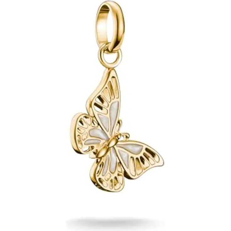 Thomas Sabo Charm Club Connect Anhänger Schmetterling, 18k Vergoldung, recyceltes 925 Silber, Kaltemail, CC1265-427-14 – Bild 1
