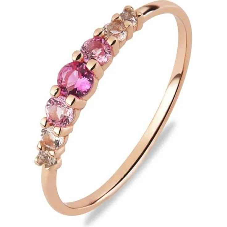 CHRIST Damen-Ring 925er Silber mit Zirkon, Ringgröße 52, Roségold – Bild 1