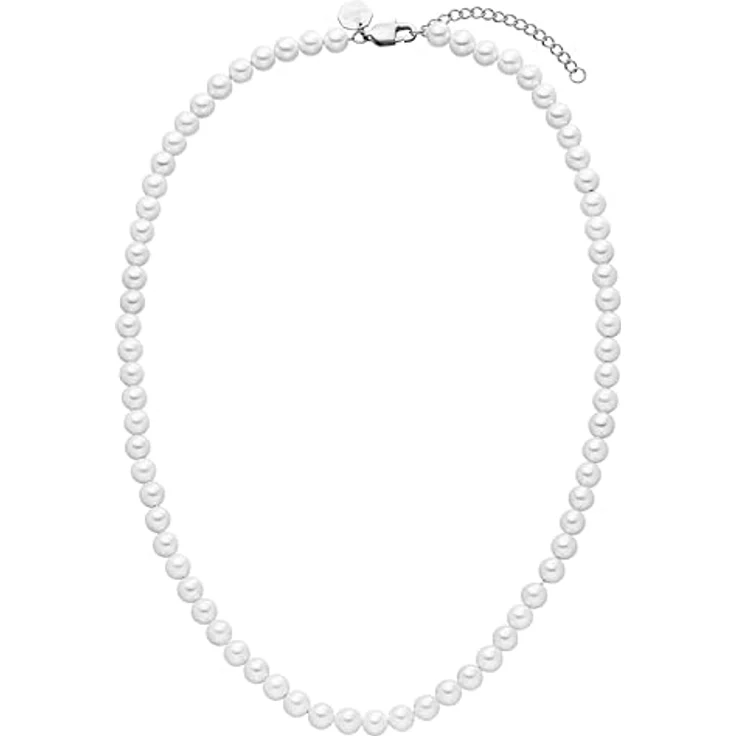 Purelei Diligence Perlenkette, wasserfeste Edelstahl-Halskette für Männer und Frauen, verstellbar 45-50 cm, ideal für individuellen Look – Bild 1