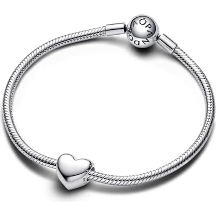PANDORA Moments Be Love Gravierbares Herz Charm aus Sterling Silber, personalisierbares Schmuckstück für Moments Armbänder, 793439C00 – Bild 3