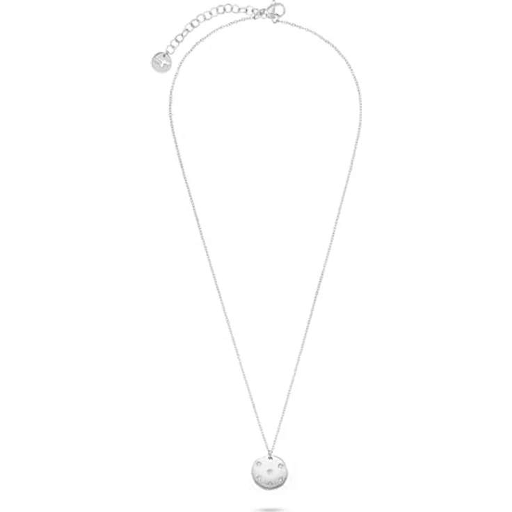 Tamaris TJ-0645-N-45, Damen Halskette aus Edelstahl in Silber mit Plättchenanhänger und Zirkoniasteinen, 45 cm – Bild 2