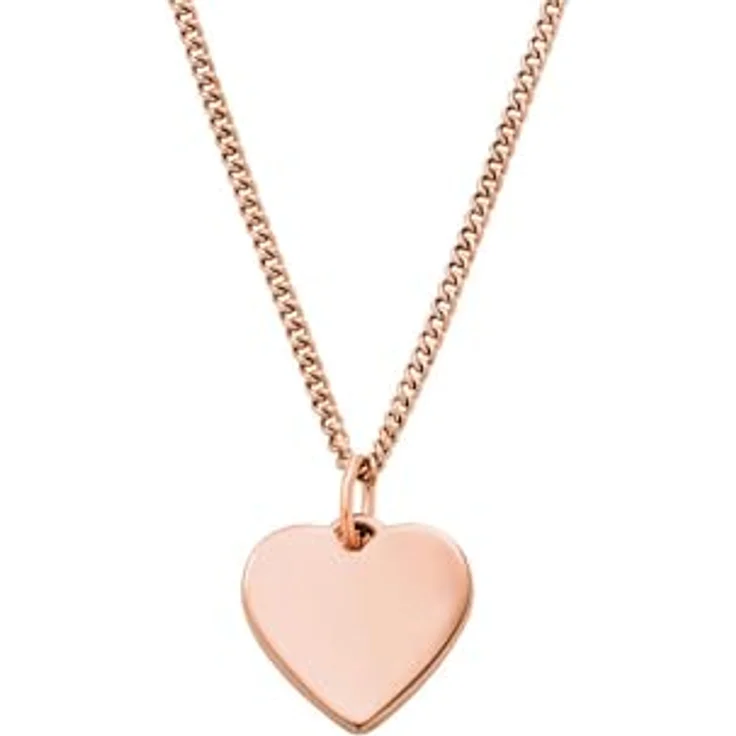 Fossil Vintage Iconic Halskette für Frauen, Roségold Edelstahl, Gesamtlänge 18''+2'' Verlängerung, Hummerverschluss, JF03021791 – Bild 3