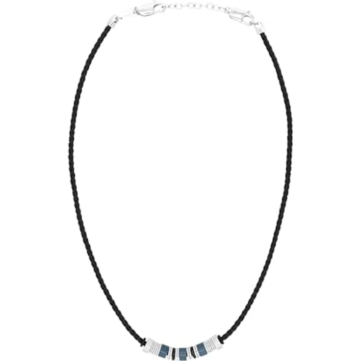 s.Oliver Bicolor Halsband für Herren, Edelstahl und Leder, 45+5 cm, in Schmuck Geschenkbox, 2031474 – Bild 3