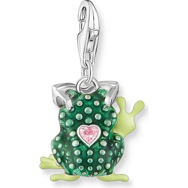 THOMAS SABO Charm-Einhänger Frosch-Optik mit Sonnenbrille in bunt, Zirkonia (synth) und Karabinerverschluss – Bild 2