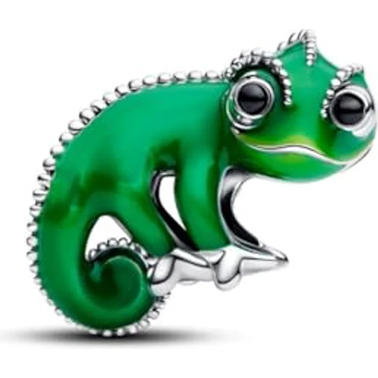 PANDORA Disney Rapunzel Pascal Farbwechselndes Charm aus Sterling Silber mit künstlichen Kristallen, Kompatibel Moments, 793983C01 – Bild 2