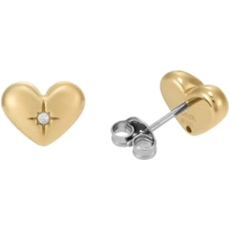 Fossil Damen Ohrringe Sadie aus goldfarbenem Edelstahl mit Pfosten-/Bolzenverschluss – Bild 3