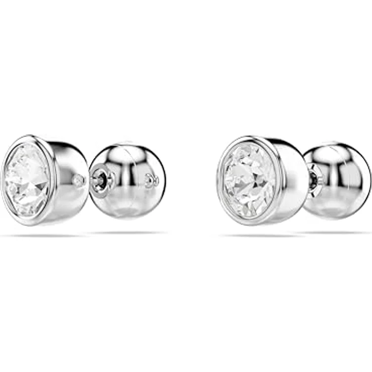 Swarovski Imber Ohrstecker, Solitär mit kesselgefassten Rundkristallen, edel glänzend – Bild 4